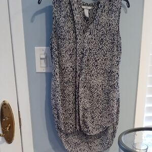 H&M Navy White Pink Sleeveless Top